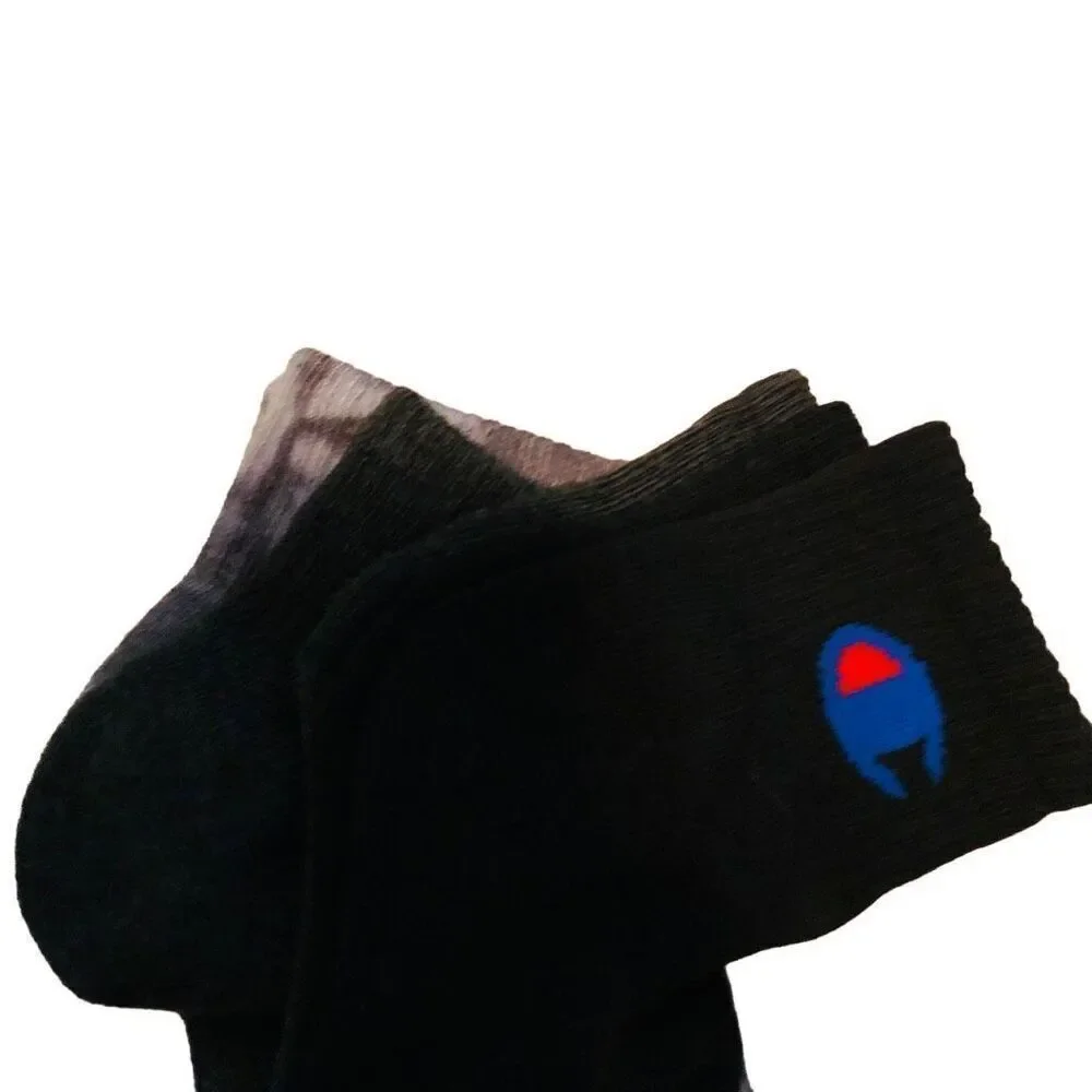 Champion Socks 3 Pairs Double Dry Grey Black NWT